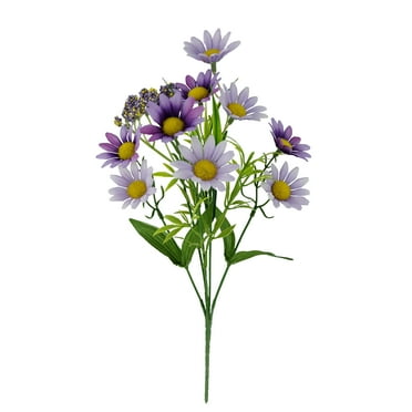 Mainstays 14 inches Indoor Artificial Daisy Mixed Pick, Purple Color.