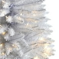 thumbnail image 4 of Nearly Natural 3' White Slim Artificial Christmas Tree Prelit 50 Warm White LED Lights, 4 of 10