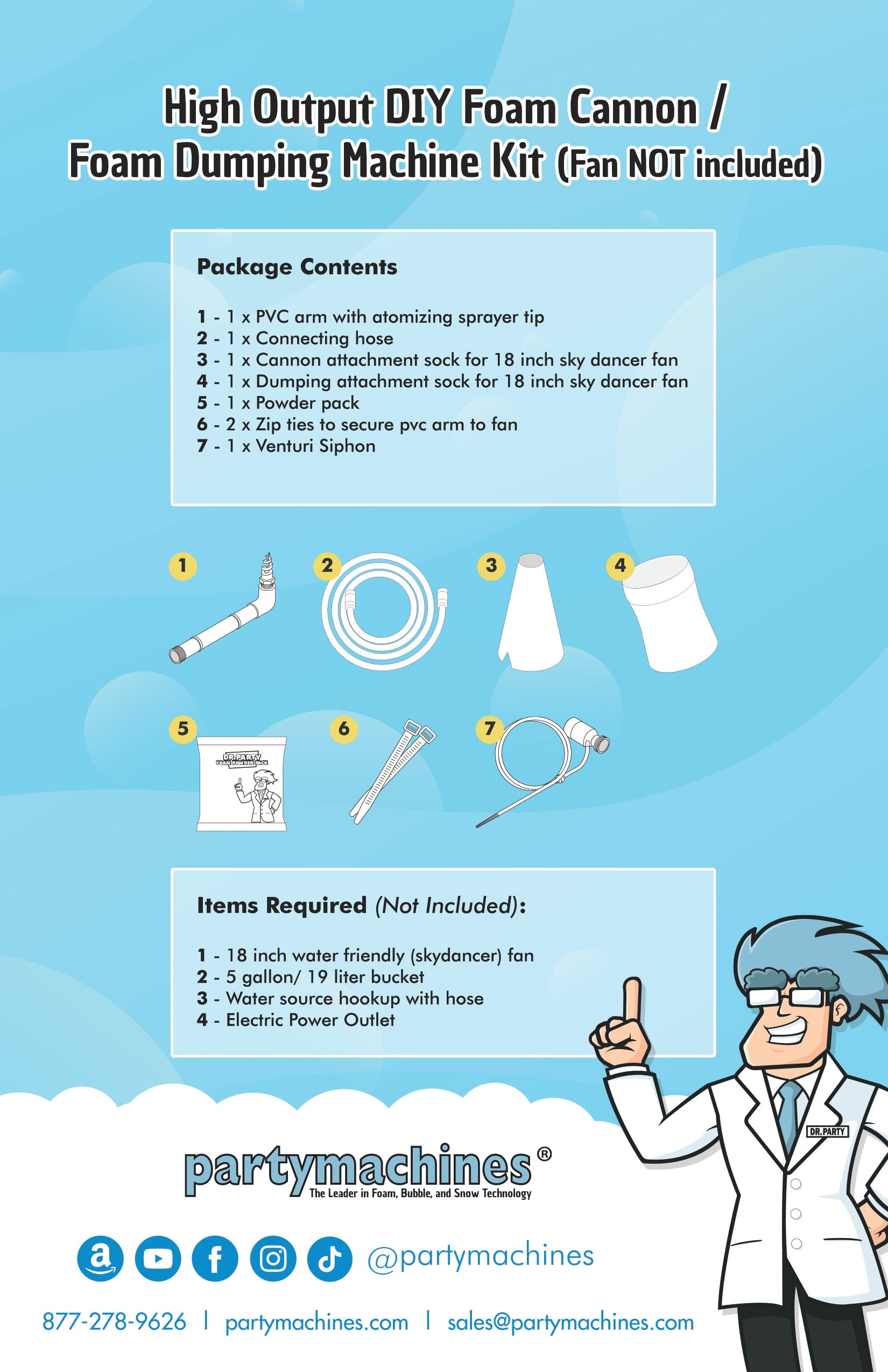 Do It Yourself (DIY) Foam Machine and Foam Cannon Kit