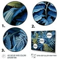 thumbnail image 3 of Designart "Blue Ferns Cobalt Charm II" Floral Metal Art Print Set, 3 of 5