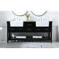 thumbnail image 2 of Elegant Decor Clement 72" Aluminum MDF Double Bathroom Vanity in Gray, 2 of 3