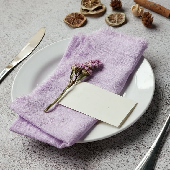 Knubmt Set of 12 Cloth Napkins Cotton Dinner Napkin Washable Reusable Table Napkins for Weddings, Parties, Dinner, 17"x17"