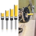 thumbnail image 1 of 4 Pcs Flush Trim Router Bit Set 1/4 Inch Shank Top Bearing Carbide Milling Cutter Woodworking Tool (4pcs ), 1 of 8