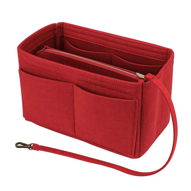 Xihbxyly Organizador de Bolso Multibolsillos con Cremallera, Duradero y Ligero, Versátil para Guardar Maquillaje, Artículos Esenciales de Viaje, Tamaño 30 X 15 X 15 Cm.