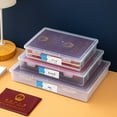 thumbnail image 2 of A4/A5 Documents Storage Case Buckle Design Dust-proof PP Wide Application File Paper Storage Case Office Supplies, 2 of 8