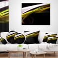 thumbnail image 4 of Designart Fractal Lines Golden White - Abstract Throw Pillow - 12x20, 4 of 5