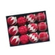 thumbnail image 5 of 12 Bolas Navideñas de Terciopelo, Elegantes Adornos Colgantes Decorativos con Acabado Flocado Rojo, 5 of 9