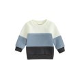thumbnail image 1 of FOCUSNORM Pull Bébé Automne Contraste Couleur Manches Longues Tricot Pull Hiver, 1 of 9