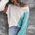 thumbnail image 4 of Chemises pour Femmes Chandail Ample d'Automne à Manches Longues Col Rond Chandail Assorti Blouses pour Femmes en Liquidation, 4 of 7