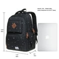 thumbnail image 2 of Mochila de estudiante KAUKKO para niñas, niños y niños Mochila escolar para computadora portátil de 12 pulgadas, 30 * 15 * 42 cm, 18.9 L (NEGRO) KAUKKO K8008-1-Black, 2 of 5