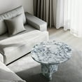 thumbnail image 5 of Miekor Furniture Grey Blue natural marble coffee table, small table,living room table, natural stone, Ø17.7 h15.8 Inch/Ø45 h40 cm, genuine marble, real marble MK6726, 5 of 9