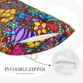 thumbnail image 3 of Lsque Butterfly Garden Pattern Pillow Case – Soft & Cozy Throw Pillow Cover, Hypoallergenic Cushion Case for Sleeping Women with Envelope Closure-20"x30", 3 of 6