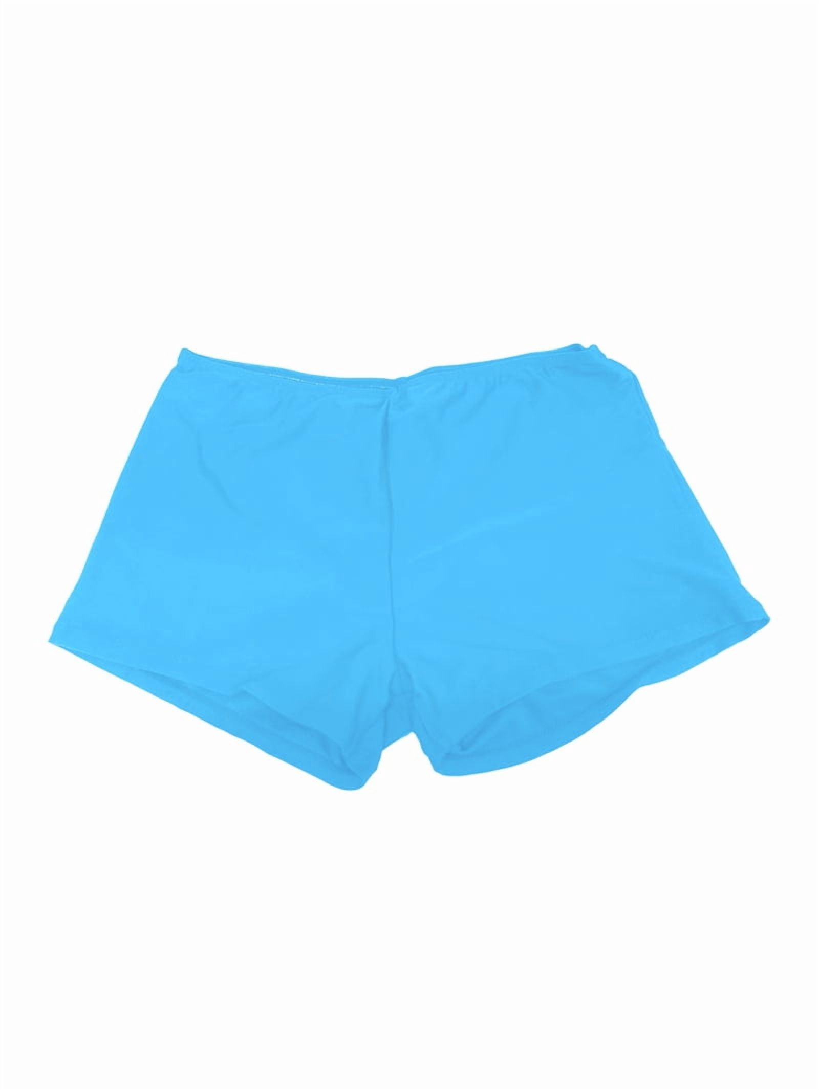 Womens Plus Size High Waist Skirted Swimsuit Tummy Control Lace Mesh Top and Swim Bottoms Light Blue 4XL