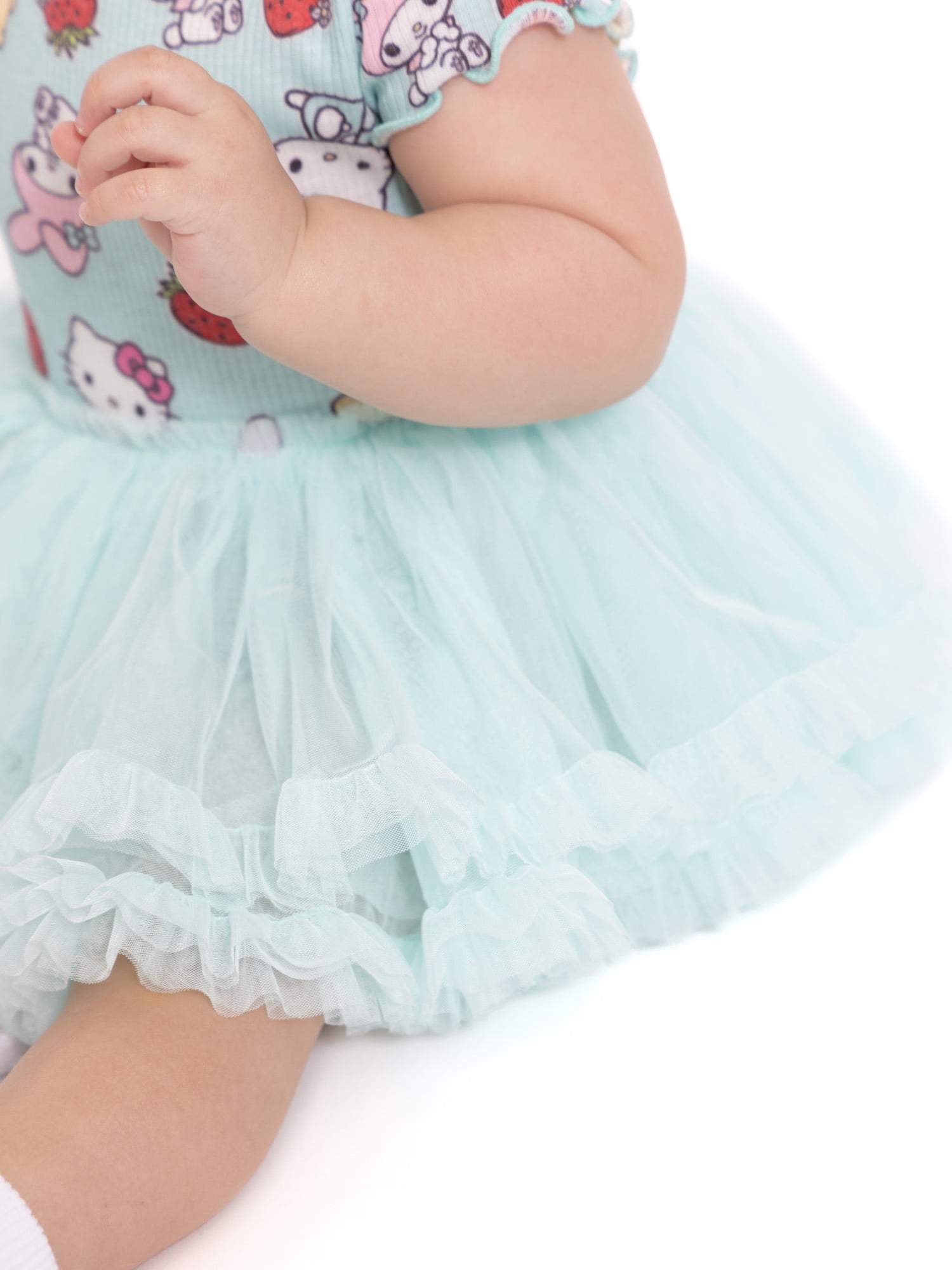 Hello Kitty and Friends Baby Girls Tutu Dress Bodysuit with Matching Headband, 2-Piece, Sizes Newborn-24M