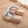 thumbnail image 5 of ibiyuan Memory Foam Flip Flops for Women Thong Sandals for Women Non- Woven Sole Memory Foam Slippers Elegant Orthofeet Shoes for Women, 5 of 6