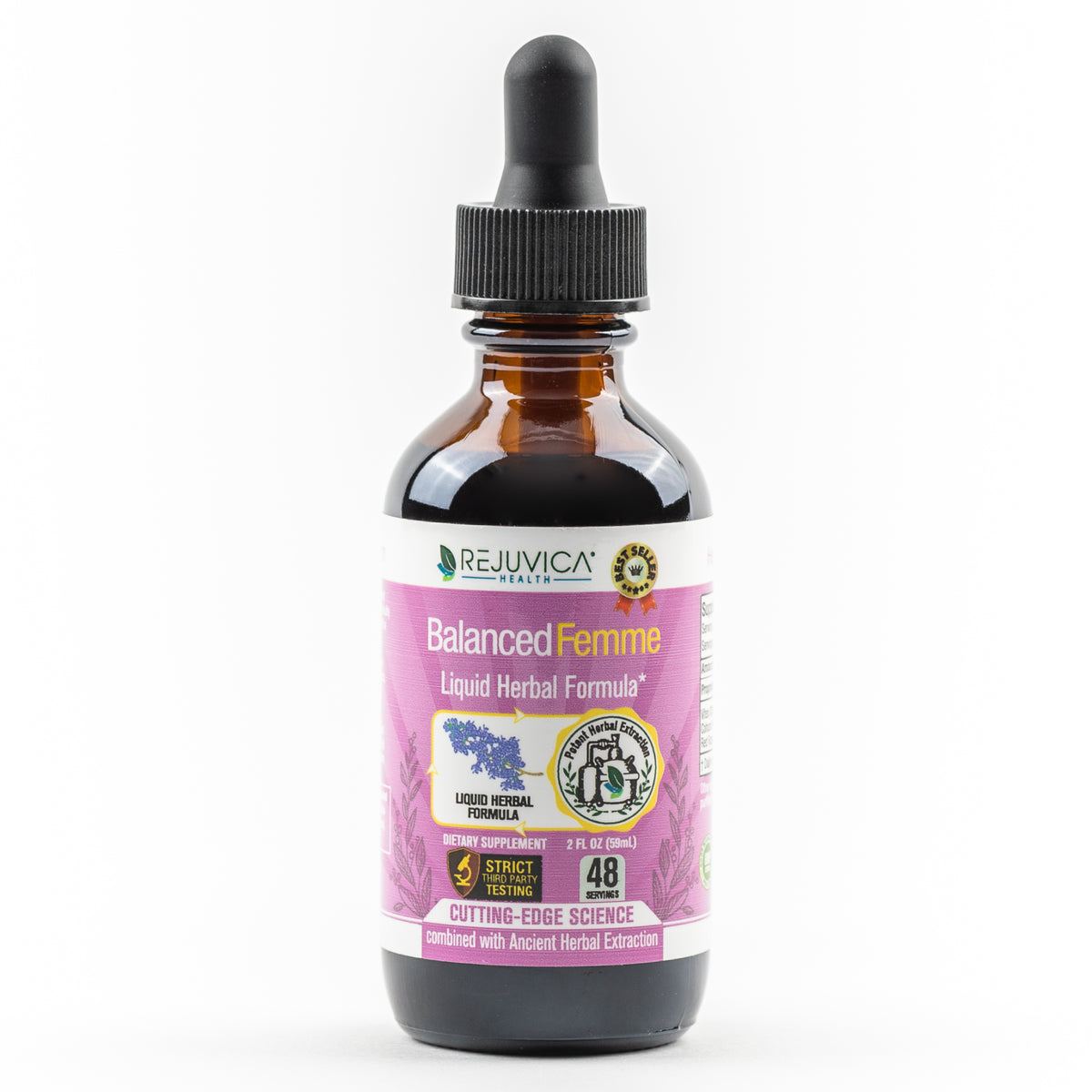 Balanced Femme - Advanced Female Balance Support Supplement - Liquid Delivery for Better Absorption - Vitex, Dong Quai, Black Cohosh, Maca & More!