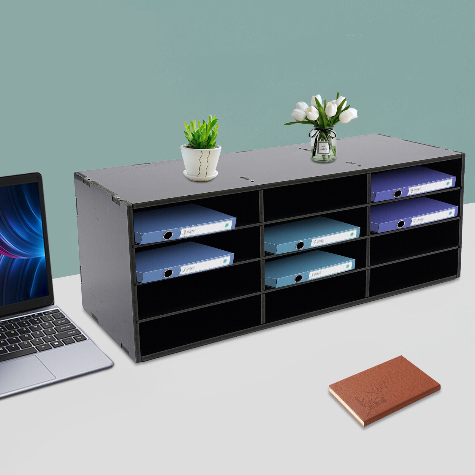 Home Office Wood Desk Organizer Desk Document Paper A4 File Tray Mail Sorter