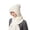 White, variant on Daznico Cable Knit Lined Ear Flap Beanie and Ribbed Knit Long Scarf 2 Piece Set Thermal Winter Accessories for Ladies Daily Outdoor Activities in Cold Weather