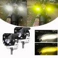 thumbnail image 2 of 2 Pack Moto LED Feux de Brouillard 30W 6000lm Ambre/jaune Blanc, 2 of 4