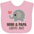 thumbnail image 3 of Inktastic Mimi and Papa Love Me Elephant Boys or Girls Baby Bib, 3 of 4