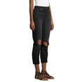 thumbnail image 2 of No Boundaries Junior Womens' Super High Rise Destructed Relaxed Mom Jeans, 2 of 6