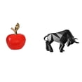 thumbnail image 1 of Estatua de toro de cerámica, adorno de simulación, obra de arte, decoración del hogar, figura de fruta, escultura para cafetería, sala de estudio, vac, 1 of 8