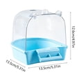 thumbnail image 3 of Cmunyle Hanging Bird Bath Tub Anti Spatter Detachable Easy Clean Shallow Safety Unit For Parrots Budgies Cockatiels Indoor Cage Daily Bathing Use, 3 of 6