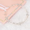 thumbnail image 4 of Cristal Artificial Perla Corona Novia Boda Diadema para Mujeres, Crystal Rhinestone Tocado Floral Accesorios para el Cabello Novia Cumpleaños Fiesta Boda Prom Fotografía (Silver), 4 of 4