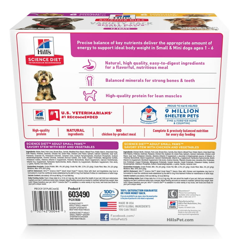 Hill's Science Diet Adult Small Paws Canned Dog Food, 46 OFF