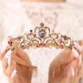 thumbnail image 4 of Silver Crystal Tiara Crowns Bride Crystal Crown with Comb Costume Hair Accessories for Women and Girls, 4 of 4