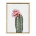 thumbnail image 2 of Kate and Laurel Sylvie Pink Cactus Flower Framed Canvas Wall Art by Amy Peterson Art Studio, 18x24 Natural, Desert Cactus Floral Photo Art for Wall, 2 of 6