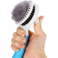 thumbnail image 3 of Cat Grooming Brush, Self Cleaning Slicker Brushes for Dogs Cats Pet Grooming Brush Tool Gently Removes Loose Undercoat, Mats Tangled Hair Slicker Brush for Pet Massage- Upgraded (BLUE), 3 of 14