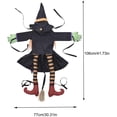 thumbnail image 4 of Purple Crashing Witch Into Tree Halloween Decoration, Halloween Outdoor Tree Trunks or Pillars Decor, 4 of 7