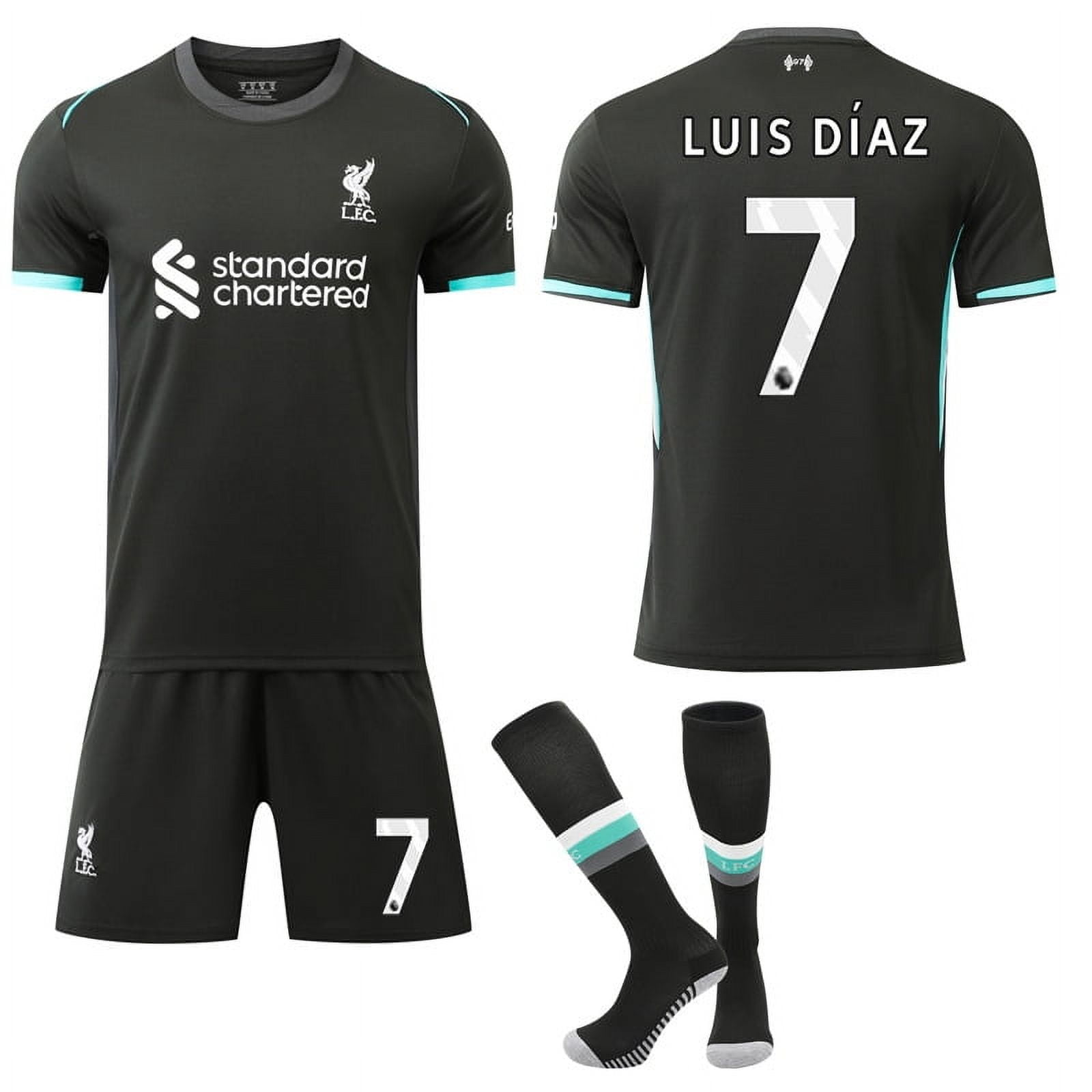High Quality!24-25 Liverpool Away Kids Adult Football Shirt Kit No
