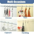 thumbnail image 4 of 24pk Shower Curtain Hooks Rings, Rustproof Metal Glide Shower Hook, Double Hooks for Bathroom Shower Rod Curtain, Brushed Matte Black Finish, 4 of 5