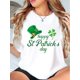 thumbnail image 1 of Camiseta ligera de algodón estampada para mujer: Camisa de manga corta cómoda con cuello redondo, 1 pieza, camiseta informal, 1 of 5