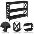 thumbnail image 4 of FullFurnique Entryway Table with X-shape Reinforcement Structures, Black, 4 of 5