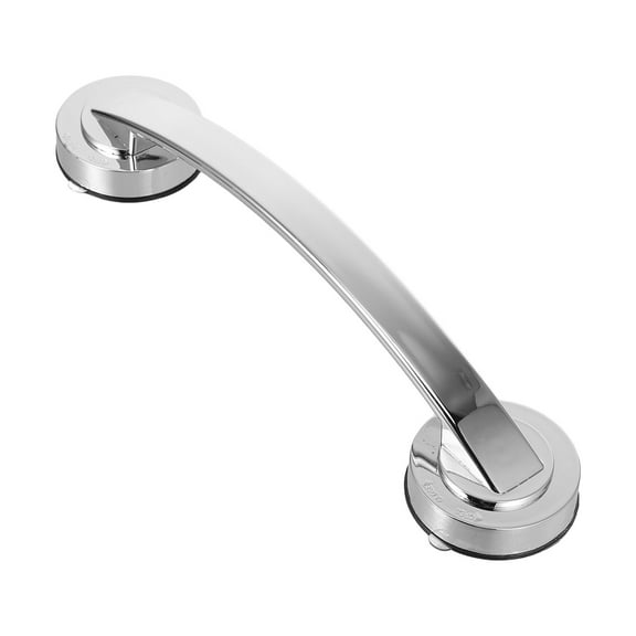 OFFIGAM Silver Bathroom Grab Bar with Heavy Duty Suction for Home Safety and Elderly Support