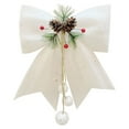 thumbnail image 2 of Pinecone And Large Bow Ornament Hanging For Holiday Festive Scene Arrangement Decorative Hanging Piece Hot for Chandelier Small Christmas Rose Beads Decorations Ornament Garland Lighted Birch Garland, 2 of 3