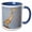 Blue/White, variant on 3drose, Great Egret Perched on Old Stump in Wetland, Marion County, Illinois., 11oz Two-tone Blue Mug
