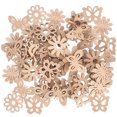 thumbnail image 2 of 50 adornos de madera con forma de flor, mariposa, pájaro, recortes de madera, manualidades DIY, 2 of 7