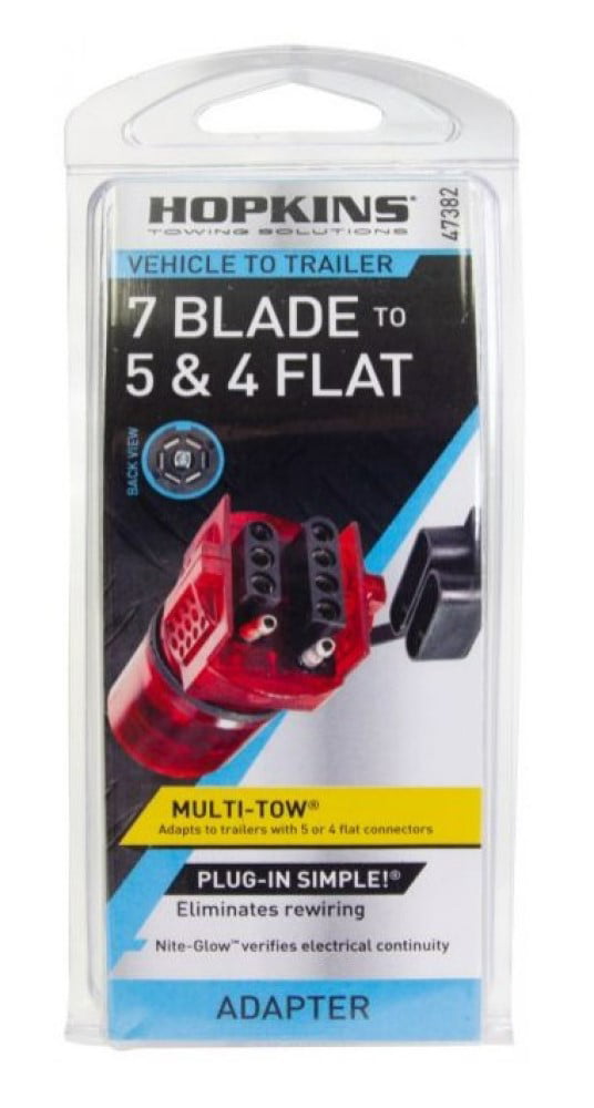 Hopkins 47382 Multi-Tow Nite-Glow 7-Blade to 5-Flat and 4-Flat Adapter