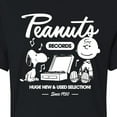 thumbnail image 3 of Peanuts - Charlie Brown Records - Juniors Cropped Cotton Blend T-Shirt, 3 of 6