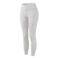 thumbnail image 3 of ZHOUCHANKIDS Women Workout Leggings High Waist Running Yoga Sport Tights with Pockets White M, 3 of 8