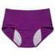thumbnail image 1 of Bragas menstruales para mujer, cintura media, algodón, posparto, bragas para mujer, bragas totalmente cubiertas, color morado oscuro/3XL, 1 of 8