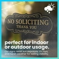 thumbnail image 4 of Premium No Soliciting Sign for House - Made in the USA (Small - 2" x 5", Black with Gold Letters), 4 of 6