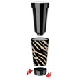 thumbnail image 2 of Mugzie 16-Ounce Tumbler Drink Cup with Removable Insulated Wetsuit Cover - Tan Zebra, 2 of 4
