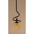 thumbnail image 1 of Toltec Lighting Capri Stem Mini Pendant With Hang Straight Swivel Shown In Dark Granite Finish With 7" Amber Crystal Glass, 1 of 1