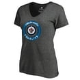 thumbnail image 2 of Women's Heather Gray Winnipeg Jets #WeSkateFor V-Neck T-Shirt, 2 of 3