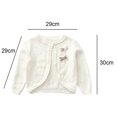 thumbnail image 2 of Abrigo cárdigan de punto para niña, bonito abrigo fino con cuello redondo de lana fina con un botón, 80cm, 2 of 5